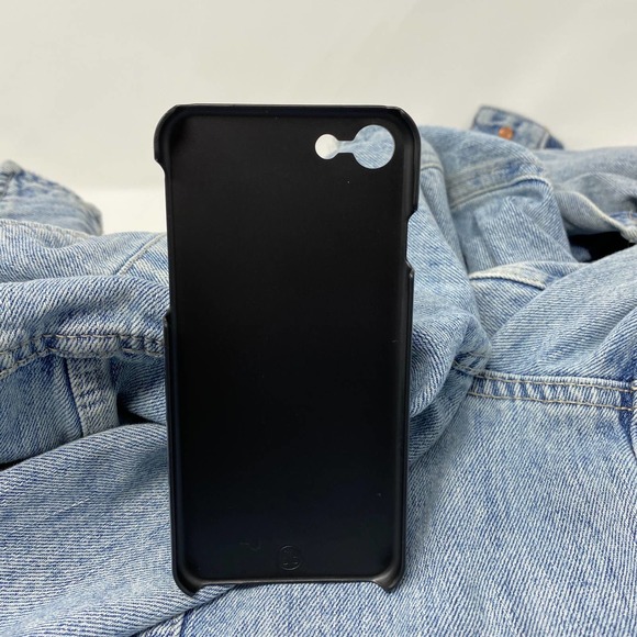 iPhone 7/8 Case Black Gold Marble Print NEW Plastic Glossy Cover - Picture 2 of 4